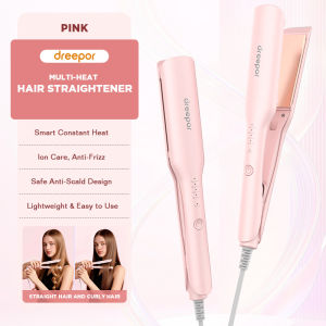 Dreepor Ceramic Hair Straightener Professional Hair Straightening Iron Dual use for straight hair and curly hair