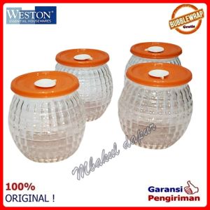 Toples Permen Toples Kue Plastik Bpa Free Set 4 Pc 750 ml Tebal Weston
