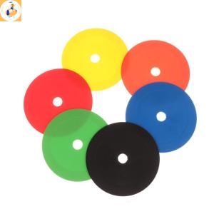 EOY 10Pcs Football Flat Cones Marker Disc With Holes Football Basketball Speed Agility Training Aids Markers
