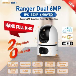 Camera WIFI IMOU 2 Mắt Ranger Dual S2XP 6MP 10MP Xoay 360 độ Trong Nhà - BH 24 Tháng