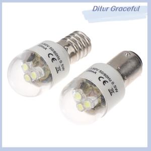Ditur หลอดไฟ LED สำหรับงานเย็บ1pce ไฟ BA15D E14สว่าง0.5W AC 190-250W โคมไฟจักรเย็บผ้าที่บ้าน