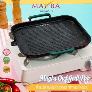 MAYBA CHEF Barberque Grill Pan Alat Pemanggang BBQ anti lengket