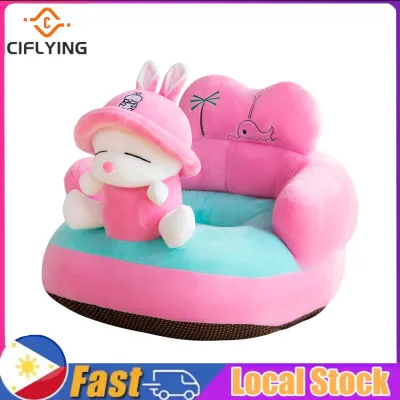 【Local Stock】Baby Seats Sofa Cover Cute Cartoon Soft Velvet Chair Cover Seat Support Cute Feeding Chair Suitable For 0-3 Year Olds Baby(only cover without liner)