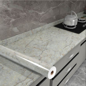 -Width 80cm/60cm/40cm kitchen oil-proof sticker aluminum foil oil fume high temperature waterproof anti-oil stain cabinet countert wall paper wall wallpaper kitchen