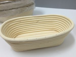 (READY STOCK) BANNETON (WITH LINEN) BREAD PROOFING BASKET (OVAL 24cm) SOURDOUGH ARTISAN BREAD