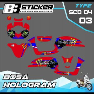 Decal Scoopy BISA HOLOGRAM Full Body Full Block Dekal New Fi 2017 2018 2019 Scd 4