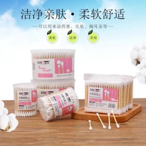 Gói 100 Tăm Bông Ngoáy Tai Thân Gỗ 2 Đầu Đa Năng Phukienprocare
