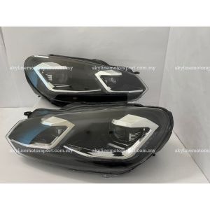 Volkswagen Golf MK6 Head Lamp Projector MK7.5 Style  DRL Led  2009 2010 2011