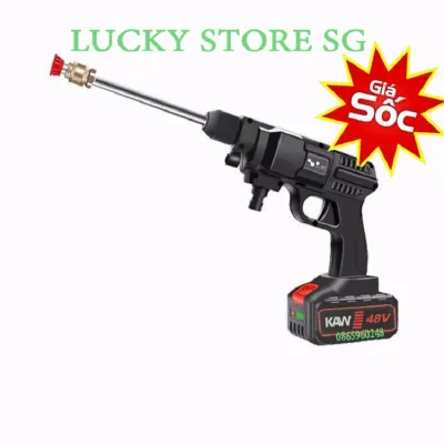Máy Rửa Xe Cầm Tay Mua Máy Rửa Xe Gia Đình Loại Tốt-Giá Rẻ Máy Rửa Xe Cầm Tay Dùng Pin KAW 48V Máy Xịt Nước Công Suất Lớn Pin Sạc Bền Bỉ Đa Chức Năng 3 Chế Độ Phun Rửa Vệ Sinh Xe Tưới Hoa Phun Rửa Đường Xá Tại Lucky Store SG.