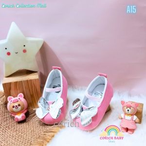 SEPATU BAYI - SEPATU BABY - SEPATU PREWALKER - A15 - SEPATU BALITA - SEPATU ANAK - ORIGINAL BRAND - CORICH BABY SHOES - BAYI USIA 0 - 11 BULAN - SEPATU SNEAKERS BAYI - BAYI BARU LAHIR - PEREMPUAN - BABY SHOES