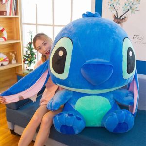 35-75cm Giant Stitch Doll &Stitch Anime Plush Toy Children Birthday Christmas Baby Dolls Toys for Kids Gifts Angel Stitch Disney