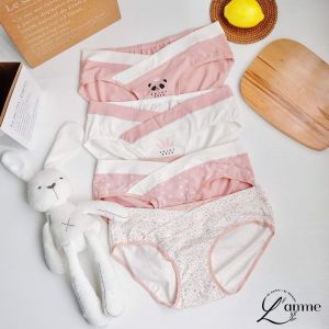 Set 4 Quần Lót Bầu Cạp Chéo Chất Cotton Co Giãn Thoải Mái