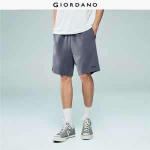 Giordano Beau Monde Men Letter embroidery elastic waist shorts​ Free Shipping 13106321