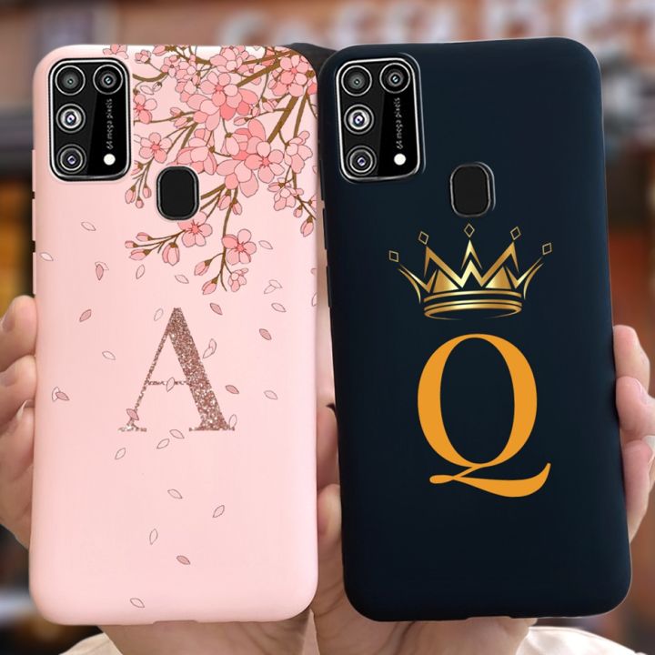 Luxury Letters Cover For Samsung Galaxy M31 Case SM-M315F Soft Silicone  Phone Case For Samsung M31 M 31 Casing