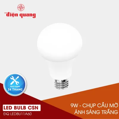 Đèn LED Bulb Điện Quang ĐQ LEDBU11A60 09765 (9W ánh sáng trắng chụp cầu mờ) - Tiết kiệm điện