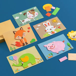 12 Pcs/Set 3D EVA Foam Handmade Sticker Cartoon Animal Vehicle Style DIY Stickers for Kindergarten Kids Gift2026