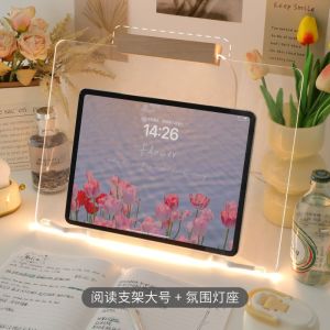 Desktop Phone Holder Lazy Tablet Stand Universal Acrylic Transparent Dormitory Essential ipad Support Frame Desktop phone holder lazy tablet holder universal for computersiyyuyu1.my20241005