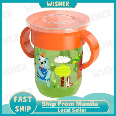 260ml Baby Feeding Mug Learning Drinkware 360 Degree Sippy Cups For Toddlers Kids With Lid Learn To Drink Leak proof Anti choke Cup