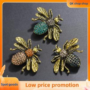 ✨QK shop✨ Vintage Exquisite Insect Bee Rhinestone Brooches For Women Clothing Coat Jewelry Accessries Gifts