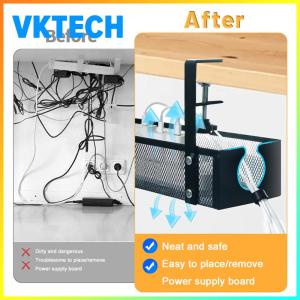 Premium Cable Organizer Tray for Desk and Kitchen with Adjustable Size and Non-Slip Base for Stability