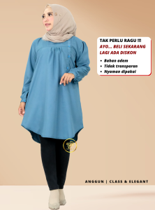 Baju Atasan Tunik Wanita Remaja Bahan Katun Toyobo Terbaru Premium Adem Santri Putri Santriwati A8
