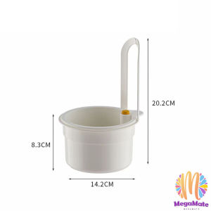 MegaMate 1 ชิ้น ตะกร้ากรองเศษอาหาร ตะกร้าแบบแขวน สะดวกเพียงกดเพื่อใหก้นตะกร้าเทเศษอาหารทิ้ง Draining basket