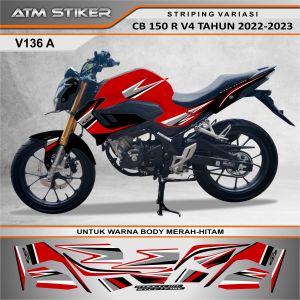 Stiker striping variasi new honda CB 150 R V4 tahun 2022