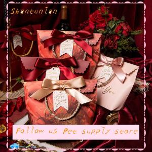 🎁【Special price】🎁Sha กล่องขนมทรงสามเหลี่ยมแนวยุโรปสำหรับงานแต่งงานกล่องขนมคุณภาพสูงแบบพกพาสำหรับงานแต่งงาน