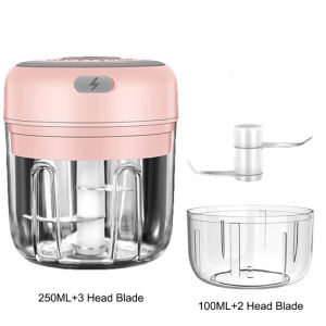 Garlic Chopper Electric 250ml Cordless Grinder Chili Vegetable Meat Food Blender Pengisar Bawang Wireless Usb Charging