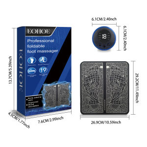 EELHOE EMS Foot Massager Pad – Electric Acupuncture Stimulator for Feet USB Rechargeable Foot Massage Cushion Relaxation & Pain Relief