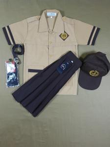 SETELAN SERAGAM SEKOLAH SD PRAMUKA PENGALANG/SIAGA ANAK PEREMPUAN PJG-PJG/PDK-PDK KOMPLIT KELAS 1-6