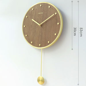 Minimalist Nordic Series Swing Wall Clock Wood Art Hot Sale Home Living Room Clock Simple Retro Creative INS Wall Decoration
