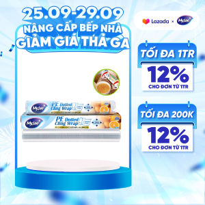 Màng bọc thực phẩm PE 50M MyJae dạng xé chấm đứt co giãn tốt bảo quản thực phẩm