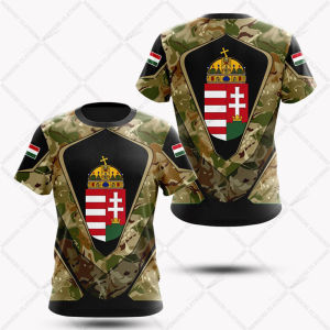 Custom Name Hungary Camouflage Tees Summer Cool Sportswear Mens Fashion Jersey Loose T-shirts Boy Oversized Short Sleeve Tops