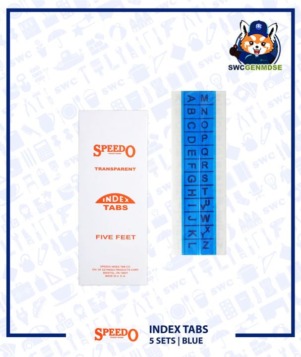 SPEEDO Index Tabs Folder Tabbings Lazada PH