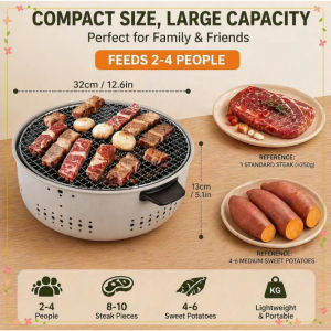 【COD】Portable BBQ Grill Outdoor Camping Barbeque Grill Stainless eless Griller Charcoal Korean
