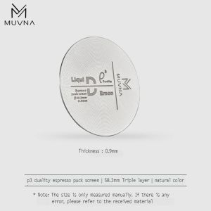 MUVNA 51/53/58.5mm Puck Screen 0.7/0.8/0.9mm Metal Reusable Coffee Filter for Espresso Portafilter Basket Coffee Accessories2026