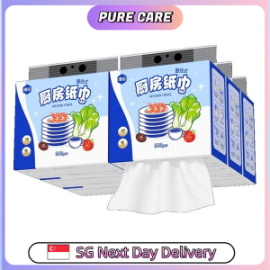 【Pure Care】 【180pulls / 360 Sheets Pack】【4 packs / Box】ManHua Hanging Kitchen Towel / Tissue Paper