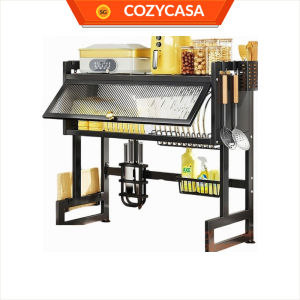 【COZYCASA】Kitchen Sink Drain Dish Rack with Cabinet Door Kitchen Storage Shelf