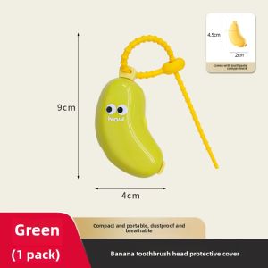 2 in 1 portable banana toothbrush storage set travel portable toothbrush head protective cover