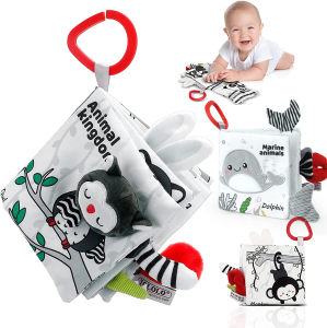ZEEMIN Black And White Cloth Book Toys Washable Non-Toxic Early Baby Book For  Newborn Montessori Sensory Books Baby Toys 0 12 Months