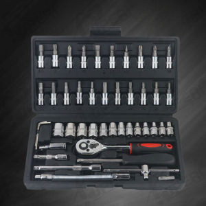 Set Kunci Socket 46 PCS Kunci Shock Set Lengkap Kunci Lengkap Full Set (1/4 ") Pas Ring L Motor Kunci/Kunci L Set CR-V Lengkap/Kunci Shock Ring Pas 1 Set Lengkap