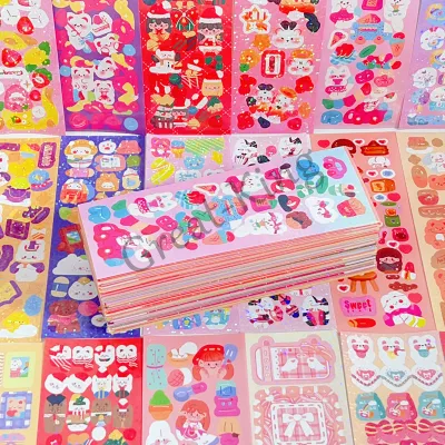 Set 100/50/20 tấm Sticker lấp lánh trang trí ảnh idol toploader cán hologram siu rẻ