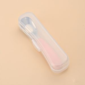 Muỗng ăn dặm cho bé bằng thép không gỉ 4 màu dễ thương 14.7x3cm -Lumbley