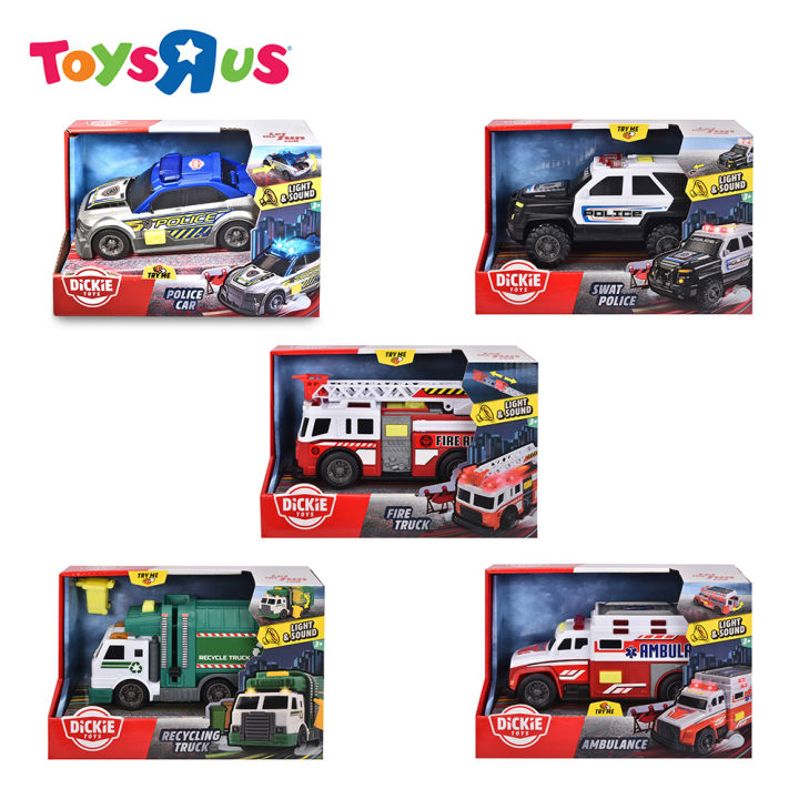 Dickie Toys 15cm Light and Sound Vehicle Police Car With Emergency