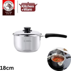 Zebra ExtraPlus SUS304 Stainless Steel Saucepan Sauce Pot Frypan Wok Set 3-Layer Capsule Base Induction Cookware
