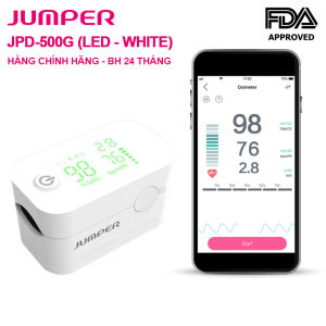 Máy đo nồng độ oxy Jumper JPD 500G có PI kết nối Bluetooth - Công nghệ từ Đức - Hàng xuất Mỹ - Bảo hành chính hãng 2 năm