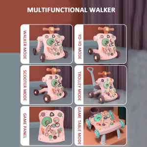 6 in 1 Musical Baby Walker Anti-Rollover Music & Toy 5 in 1 Push Walker Early Learning Adjustable speed Walker 3 in 1 Toddler Walking 17299