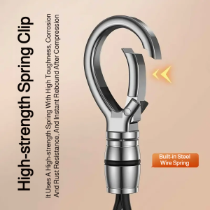 Metal Mens Keychain Pendant Outdoor Hiking Buckle Ring Waist Hanging Key Chain Car Keychain