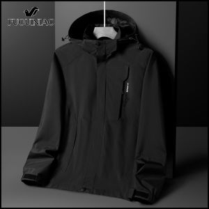 FUGUINIAO Mens Waterproof Jacket Sunscreen Fishing Suit Top Camping Leisure Mountaineering Jacket